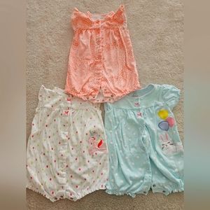 Carter's 9M Girl Rompers